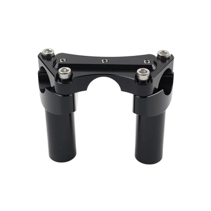 3.5" Straight Handlebar Riser & Top Clamp Black Fit Harley Dyna Tour Road Glide