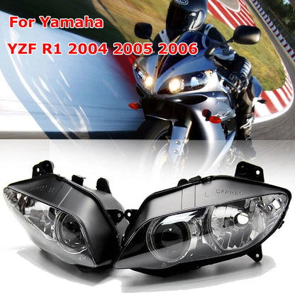Headlight Headlamp Assembly Fit For Yamaha YZF R1 YZF-R1 YZFR1 2004-2006 2005 04