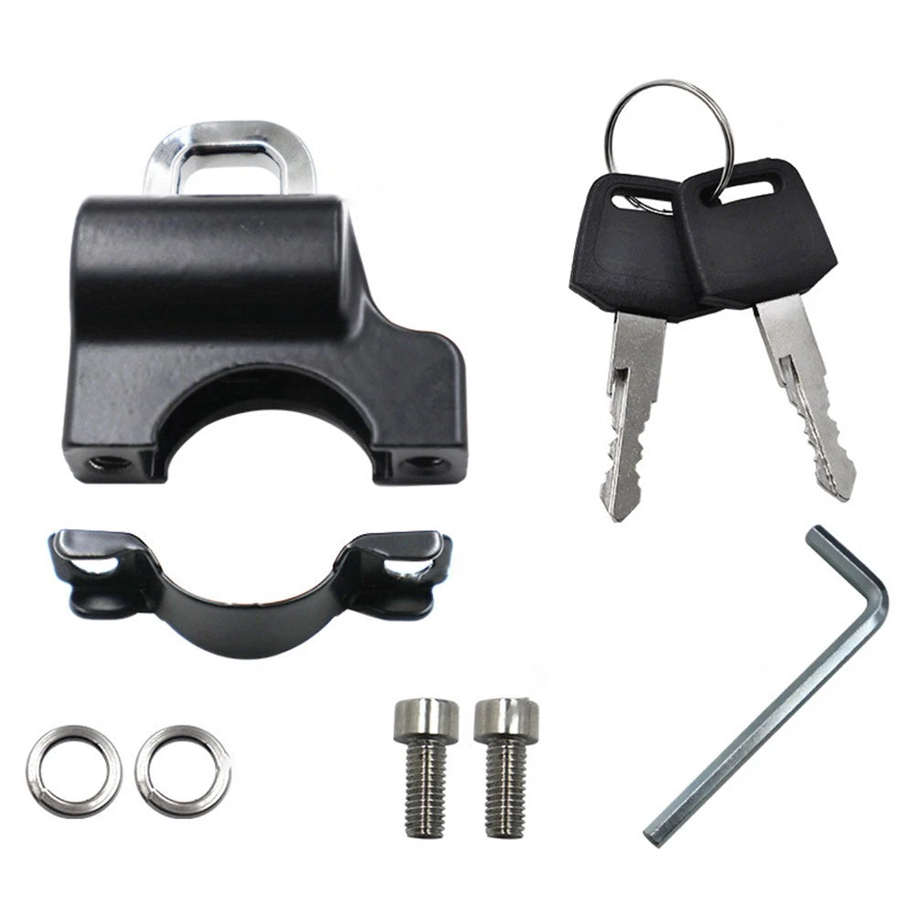 US Motor Helmet Lock Handlebar 7/8'' 22-28mm Tube Anti-theft Security Universal