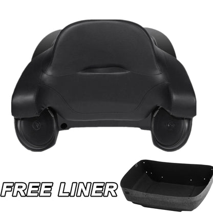 Matte Black King Trunk Backrest Pad Speakers For Harley Street Glide 2014-2025
