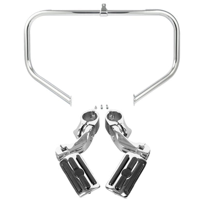 Highway Engine Guard Crash Bar Footpegs Fit For Harley Street Road Glide 09-24