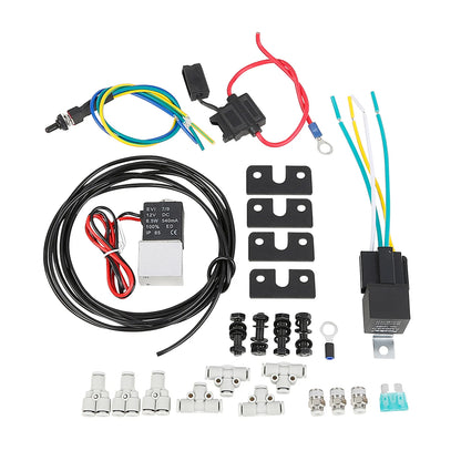 Rear Air Ride Suspension Kit Fit For Harley Electra Street Road Glide King 94-Up