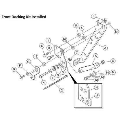 Detachable Backrest Sissy Bar Luggage Rack+Docking Kit For Harley Touring 97-08