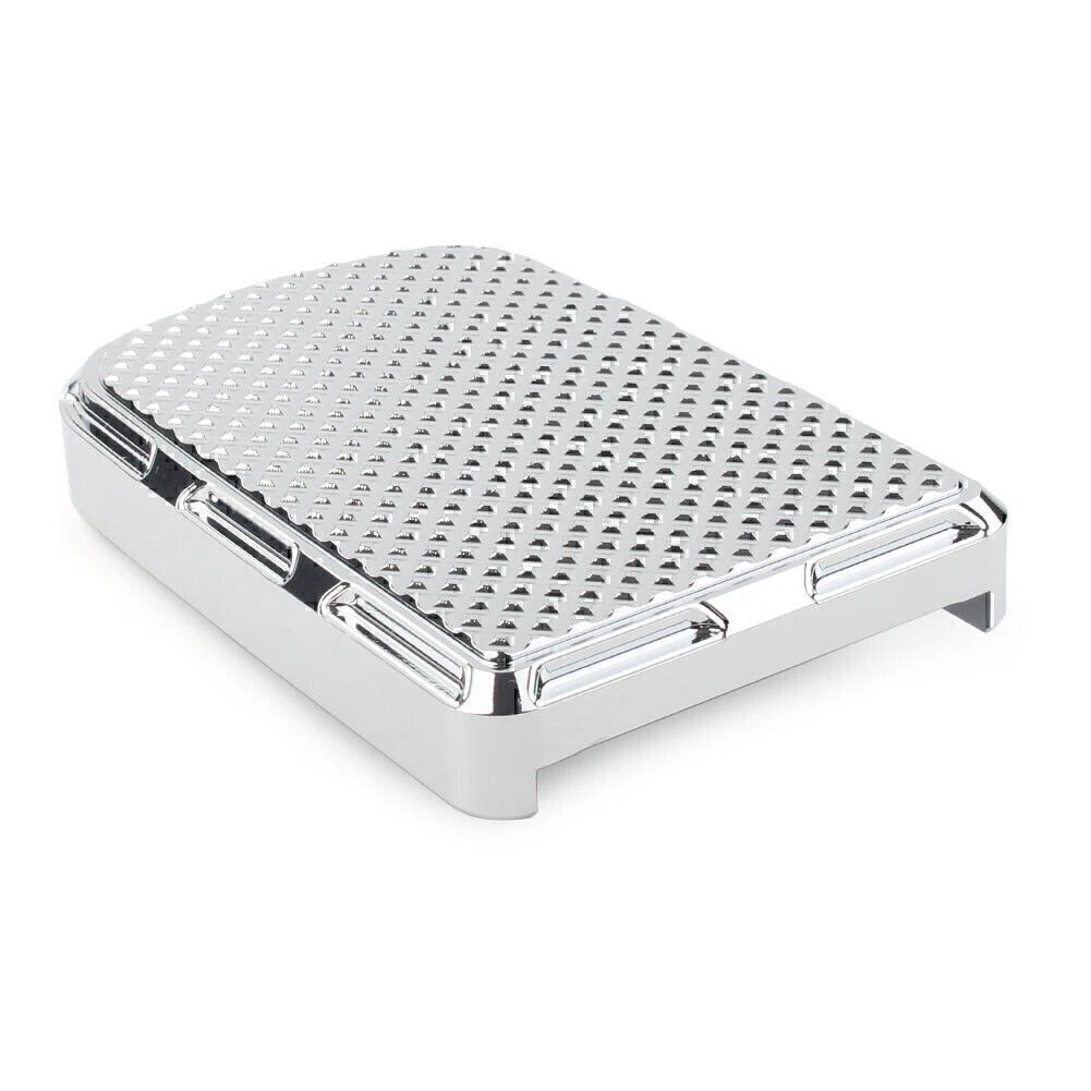 1Brake Pedal Pad Cover For Harley Road & Street Glide Softail Fatboy FLST Chrome