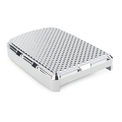 1Brake Pedal Pad Cover For Harley Road & Street Glide Softail Fatboy FLST Chrome
