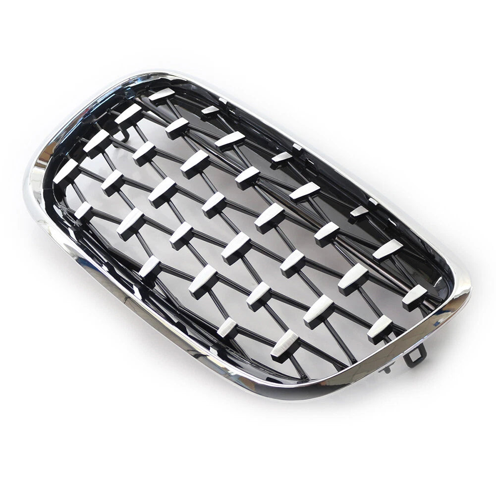 Front Kidney Grille Grill Diamond Style For BMW X5 E70 07-13 ABS Chrome 2pcs US