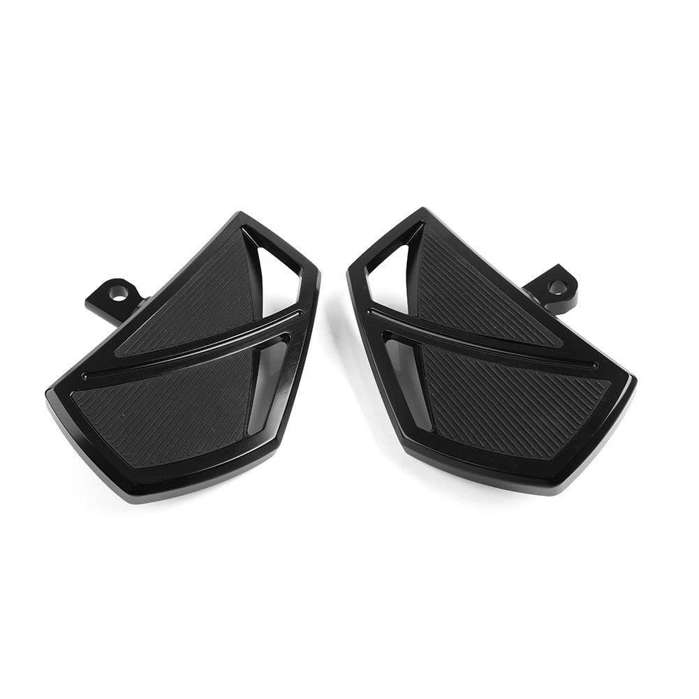 1 Pair of Black Floorboard Footrest Footpegs For Harley Softail 2018-2023