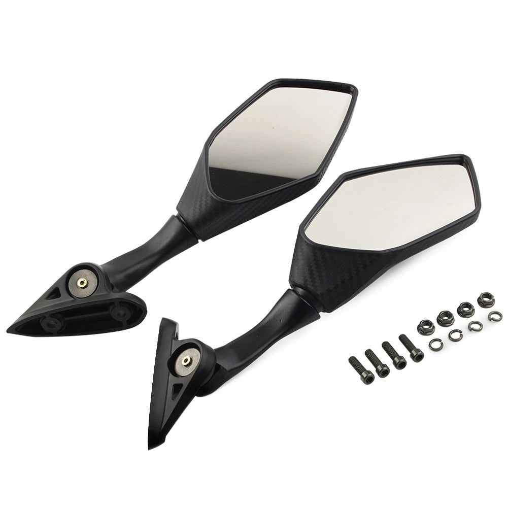 2PCS Foldable Side Rearview Mirrors For Yamaha YZF R3 R25 2015 - 2024 Black