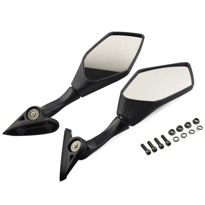 2PCS Foldable Side Rearview Mirrors For Yamaha YZF R3 R25 2015 - 2024 Black
