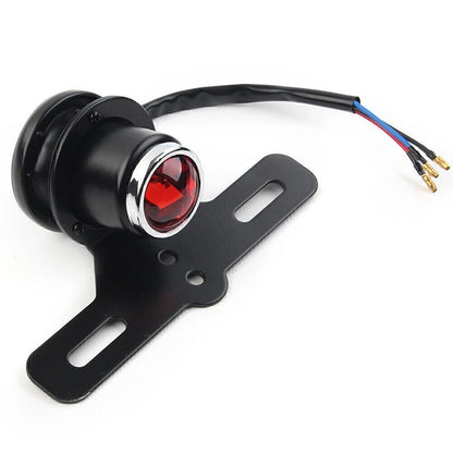Round Retro Motorcycle Brake Tail Light Lamp Fit Bobber Chopper Cafe Racer