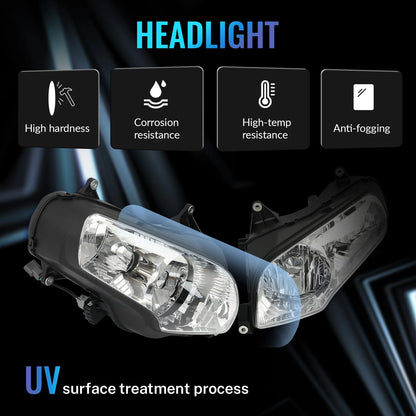 Front Headlight Lamp Light Assembly Fit For Honda Goldwing 1800 GL1800 2001-2011