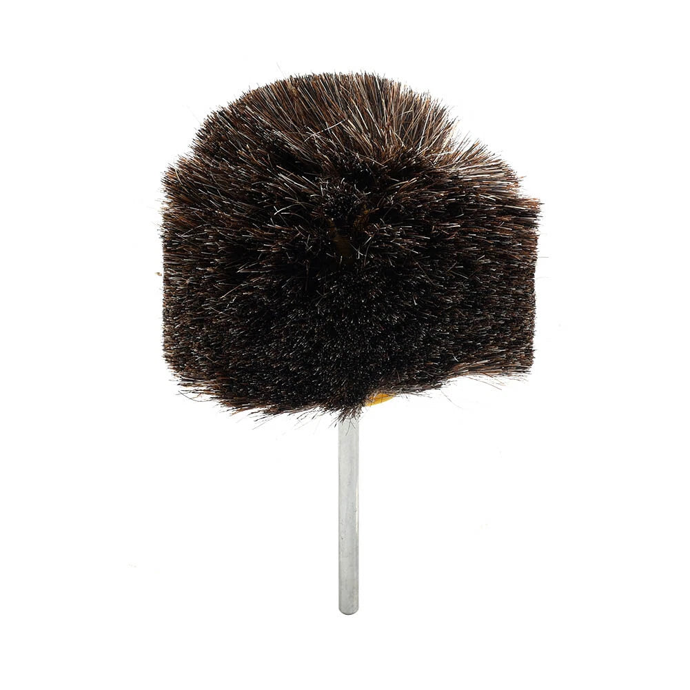4" Horsehair Polishing Wheel Buffing Brush with Ball Head Wood Metal Rotary Tool