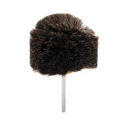4" Horsehair Polishing Wheel Buffing Brush with Ball Head Wood Metal Rotary Tool