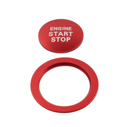 Red Engine Start Stop Push Button Cover Ring For Toyota Tacoma Yaris Prius Red