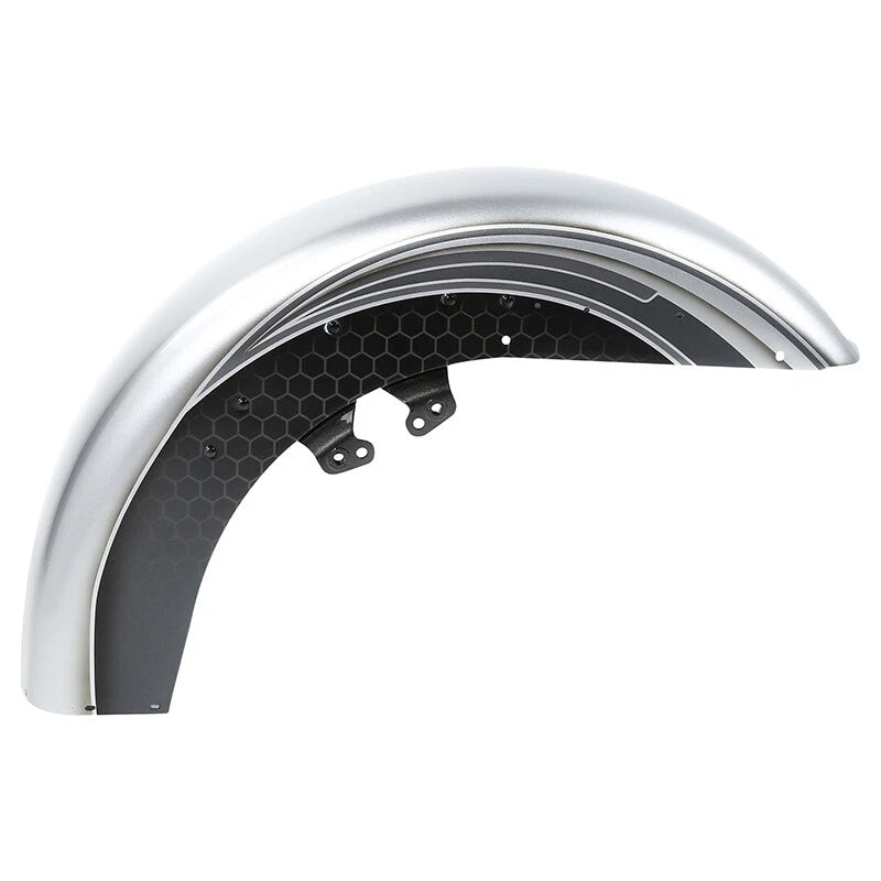 Front Fender For Harley Electra Tri Glide FLHT 14-25 Silver/Black Honeycomb Fade