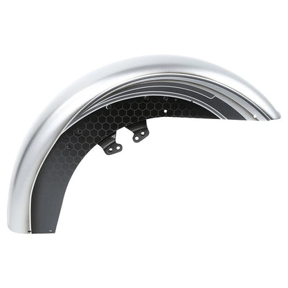 Front Fender For Harley Electra Tri Glide FLHT 14-25 Silver/Black Honeycomb Fade
