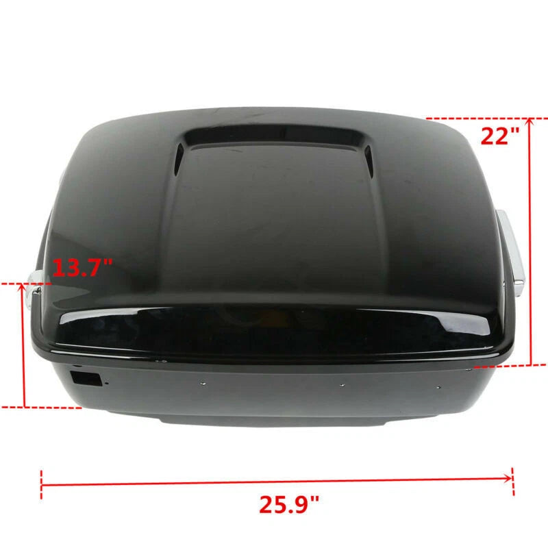 Black King Trunk Pad Speakers Fit For Harley Touring Glide 2014-Up