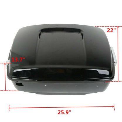 Black King Trunk Pad Speakers Fit For Harley Touring Glide 2014-Up