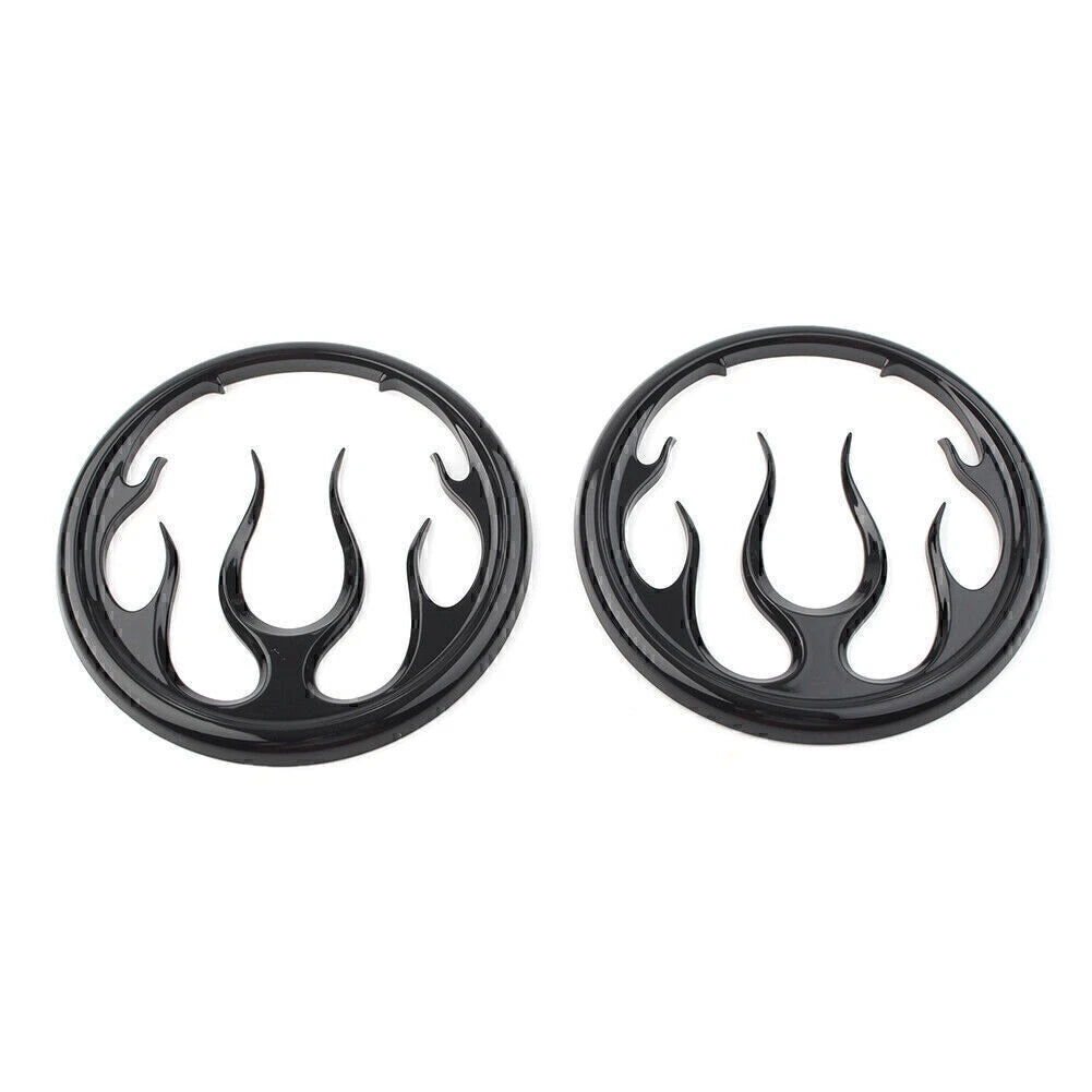 Flame Speaker Grill Accent Trim Cover for Harley Electra Street Glide Trikes