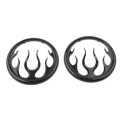 Flame Speaker Grill Accent Trim Cover for Harley Electra Street Glide Trikes