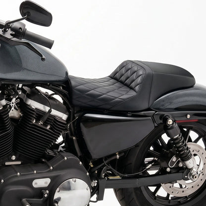 Two-up Seat For Harley Sportster Custom XL883C 2004-2010 For 2.3GAL-3.5GAL Tank