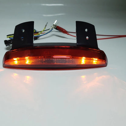 Motorcycle Rear Mudguard Edge Brake Tail Light Red For Harley Breakout Bobber