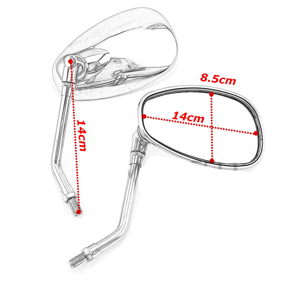 Chrome Motorcycle Mirrors For Honda VTX 1300 1800 Shadow ACE Spirit VT 750 1100