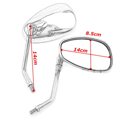 Chrome Motorcycle Mirrors For Honda VTX 1300 1800 Shadow ACE Spirit VT 750 1100