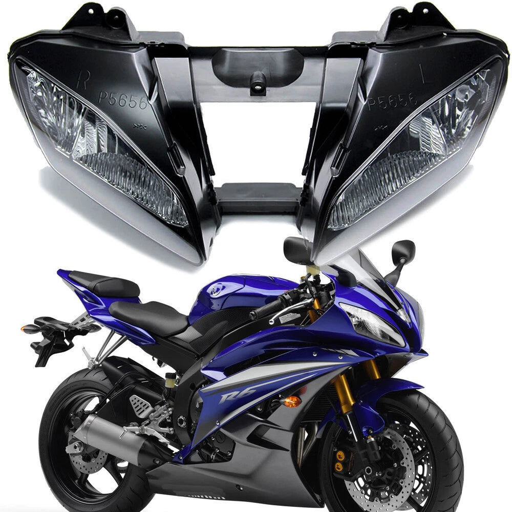 Front Headlight Headlamp Assembly Clear For Yamaha YZF R6 YZF-R6 YZFR6 2006 2007
