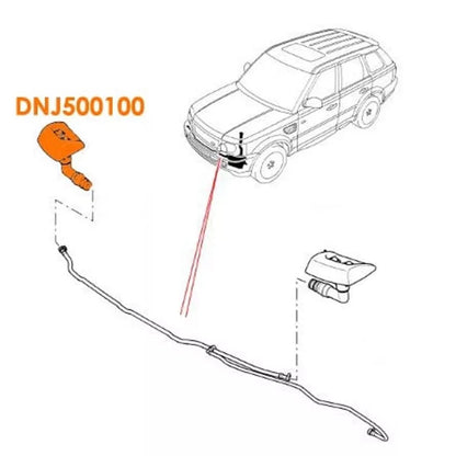 1 Pair Headlamp Headlight Washer Jet Sprayer For Range Rover Sport 2006-2009