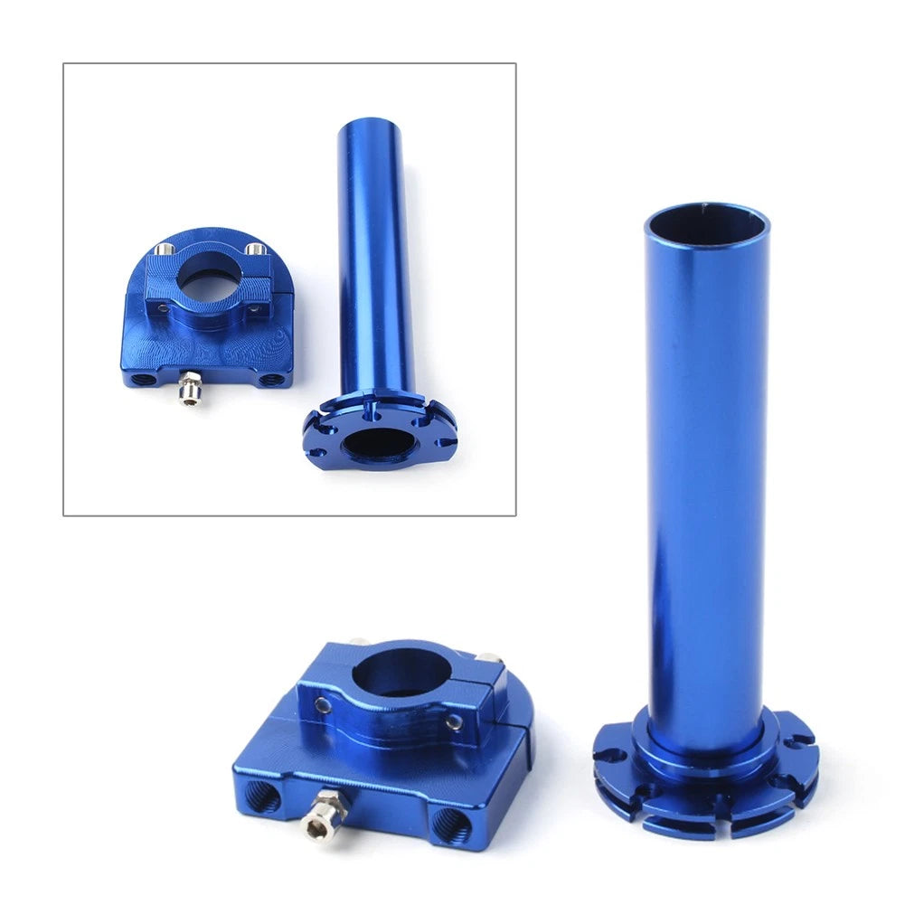 7/8" Turn Twist Throttle Handle Bar Throttle Tube For Motorcycle Universal Blue