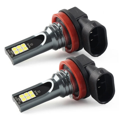 PairH11 LED Lamp Super Bright Bulbs White Light Lamp Fit Car