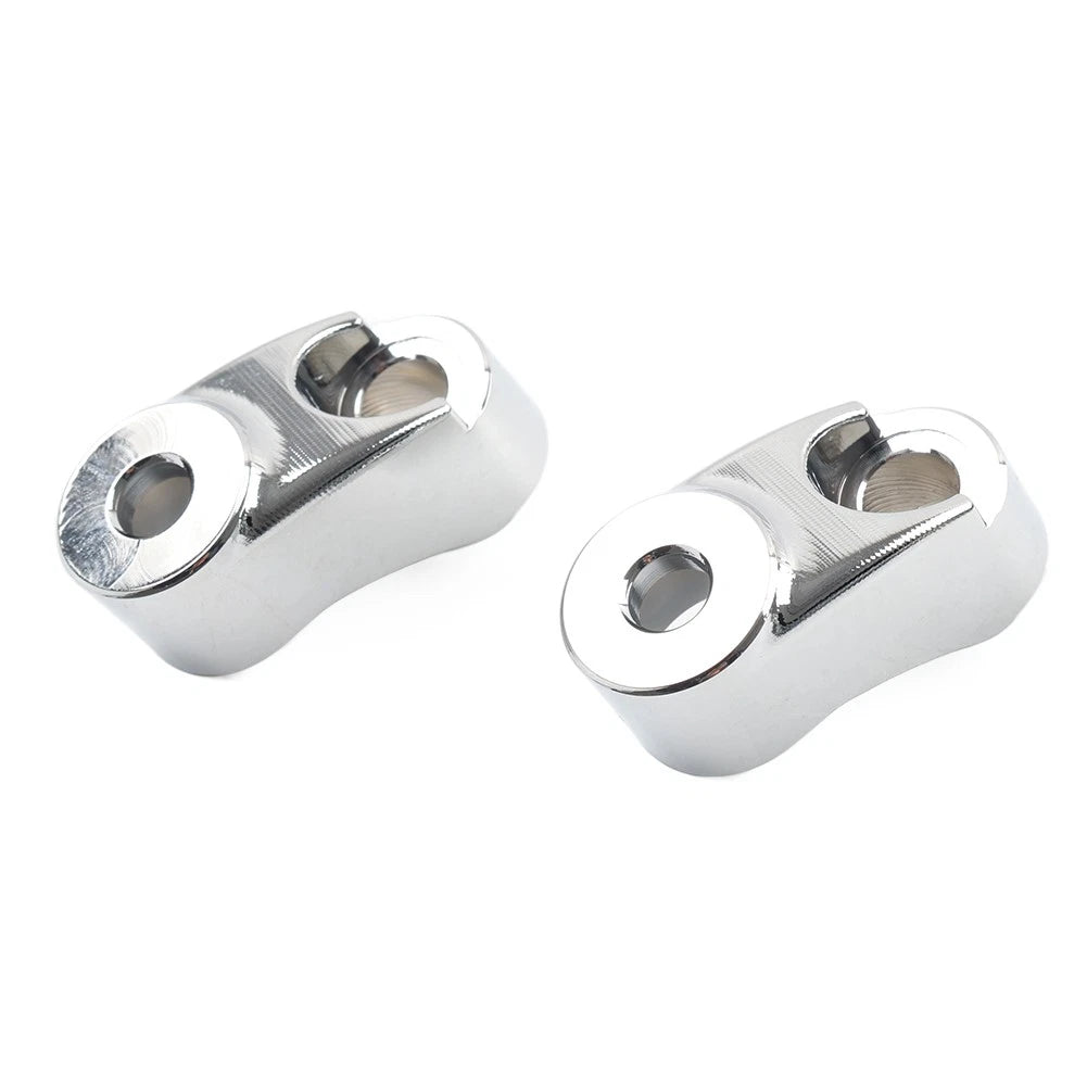 Chrome 39MM 49MM Front Turn Signal Mount Bracket Relocation Kit For Harley Dyna