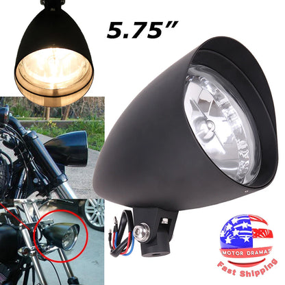 5.75 " 5-3/4 Inch Motorcycle Headlight Lamp Visor Bucket For Harley Dyna Softail