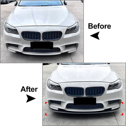 Carbon Fiber Look Front Bumper Lip Spoiler For BMW 5 Series F10 F11 M5 2011-2017