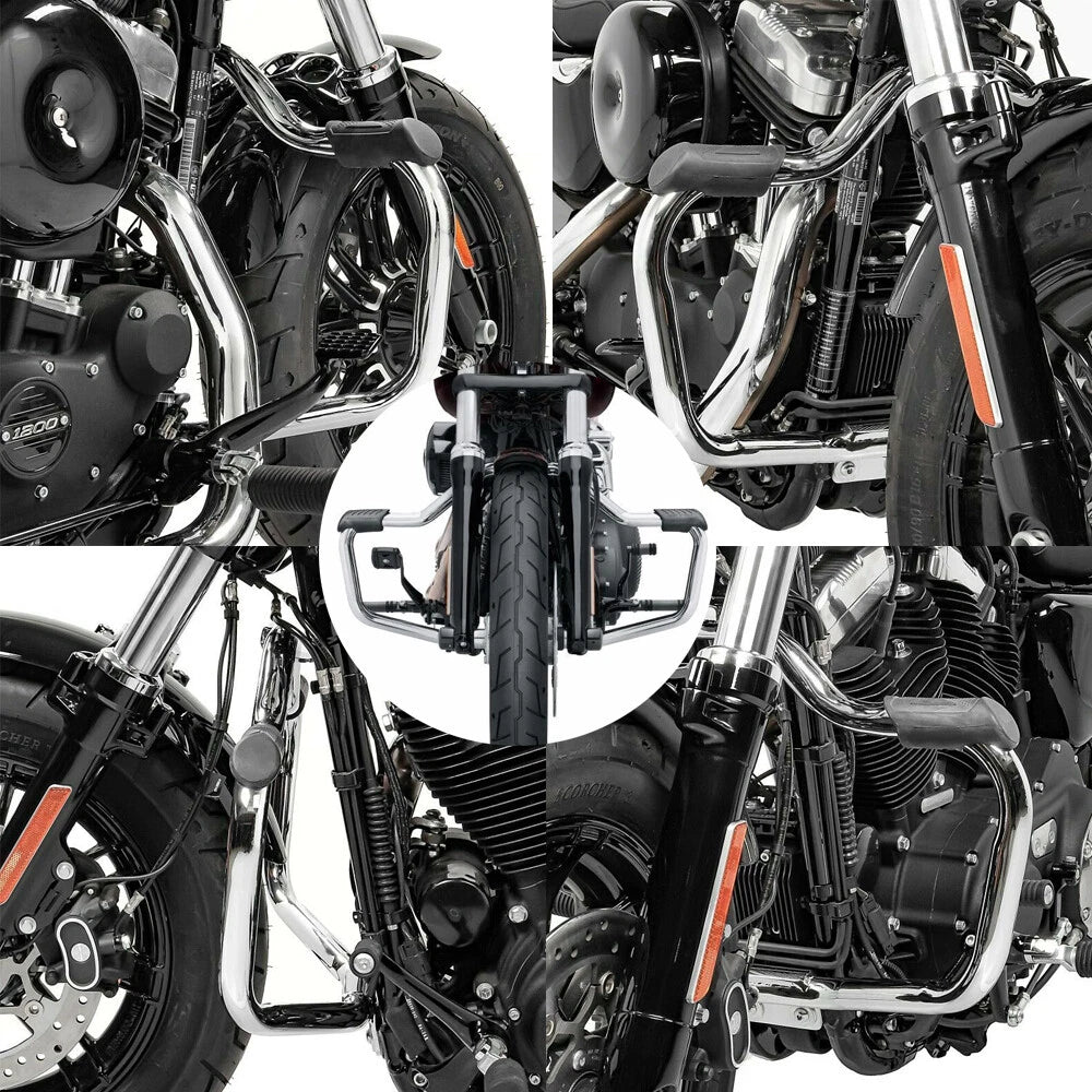 Mustache Engine Guard Highway Crash Bar For Harley Sportster Iron 883 1200 04-21