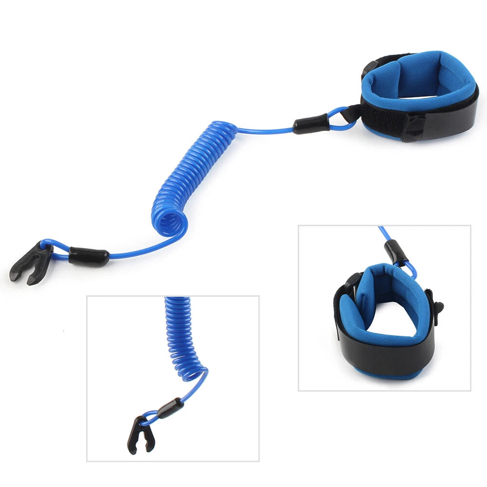 Boat Engine Emergency Stop Switch Safety Lanyard Cord For Yamaha Jet Ski Blue