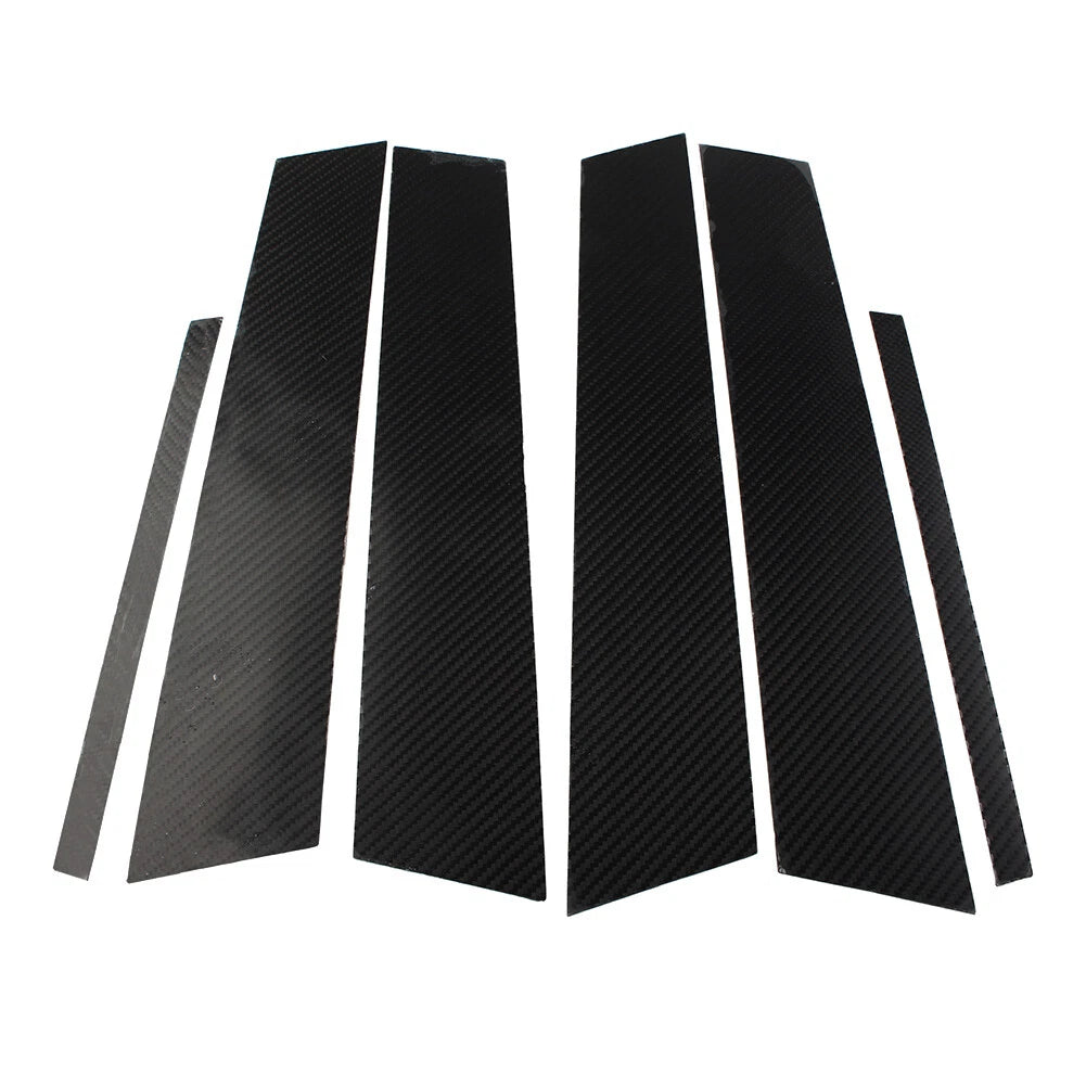6x Exterior Door Window B Pillar Post Cover Trim For Alfa Romeo Giulia 2017-2021
