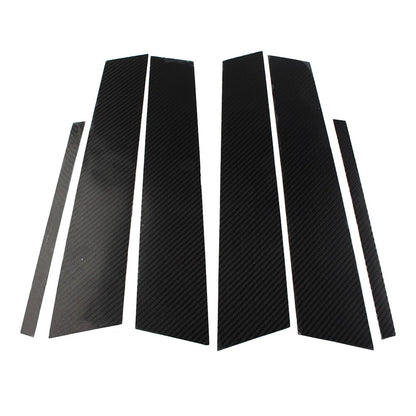 6x Exterior Door Window B Pillar Post Cover Trim For Alfa Romeo Giulia 2017-2021