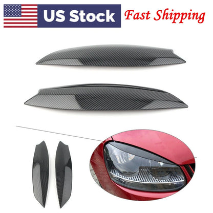 Headlight Eyelid Eyebrow Trim Eye Lid Cover For VW Golf 5 R32 MK5 2005-2007