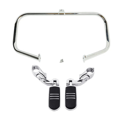 Engine Guard Crash Bar &Footpegs Fit For Harley Electra Glide 1997-2008 Chrome