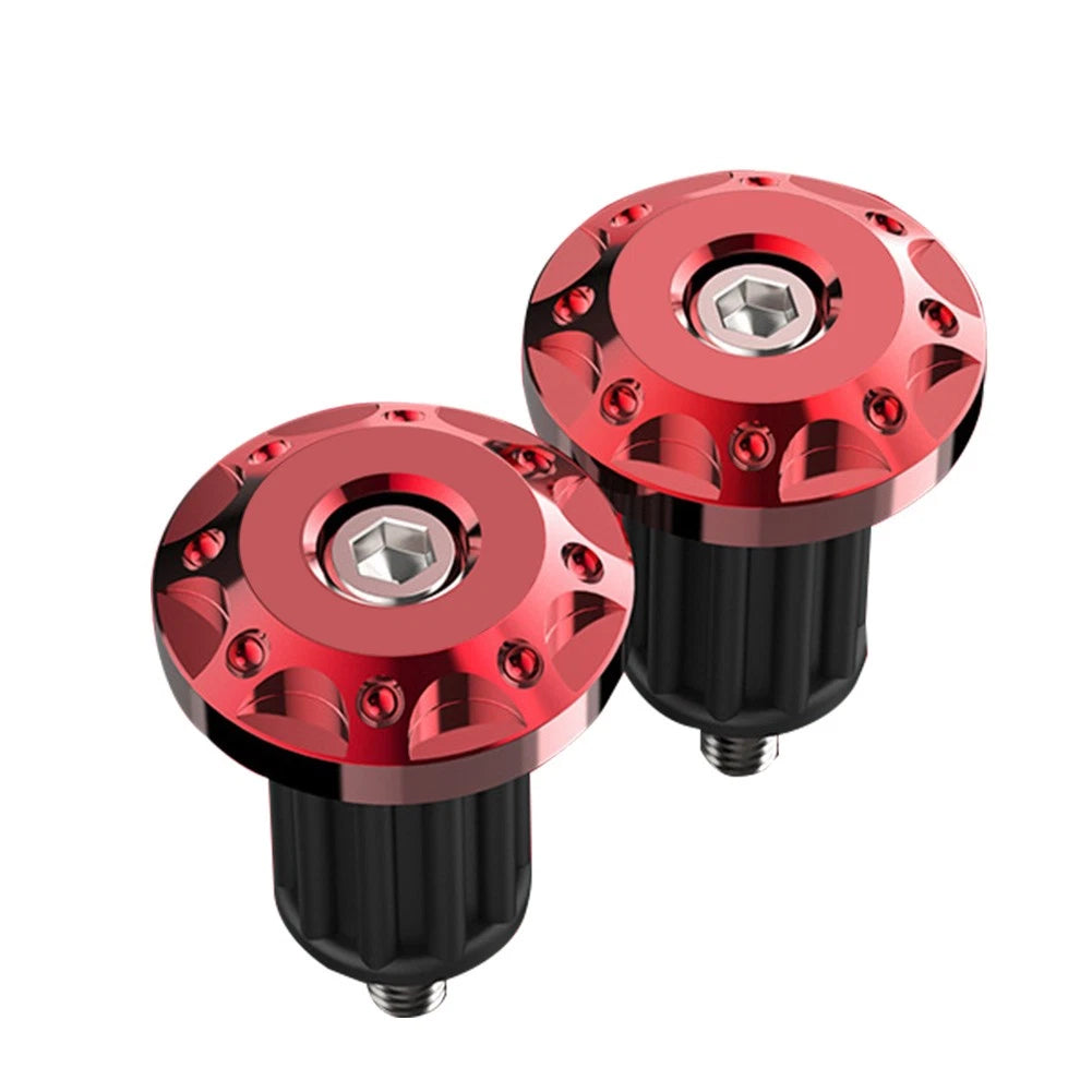 7/8'' Dirt Bike CNC Handlebar Grips Handle Bar End Cap Plugs Slider Red Motor US