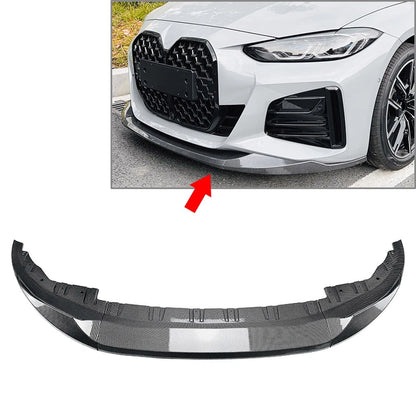 Front Bumper Lip Splitter Spoiler For BMW 4 Series G26 M Sport 20-24 Carbon Look