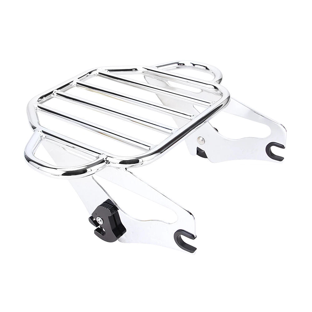 Chrome Detachable Two Up Tour Pack Pak Luggage Rack For Harley Touring 2009-2022