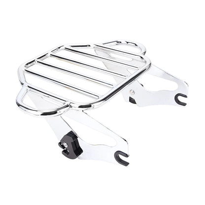 Chrome Detachable Two Up Tour Pack Pak Luggage Rack For Harley Touring 2009-2022