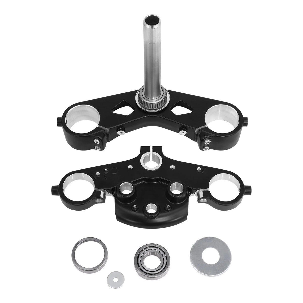 Upper Lower Triple Tree Steering Stem For Harley Touring CVO Street Glide 23-26