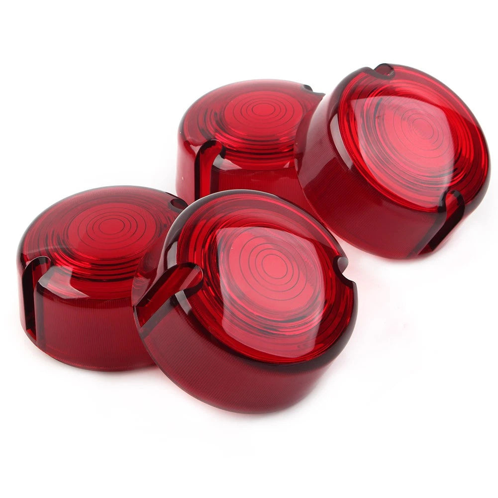 4x Red Turn Signal Lens Cover for Harley Dyna FXD FXR Sportster XLH 883 1200 US