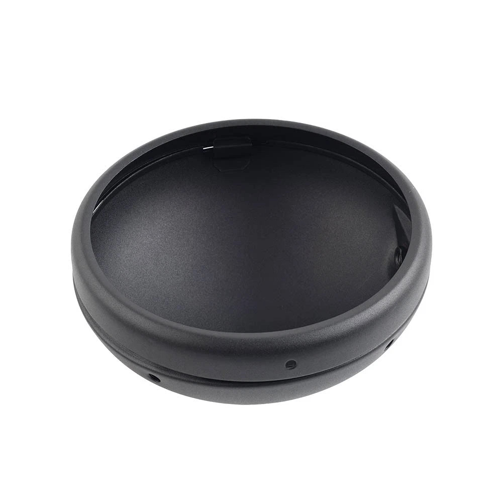 7" Motorcycle Round Headlight Headlamp Light Housing Cover Bucket Matte Black