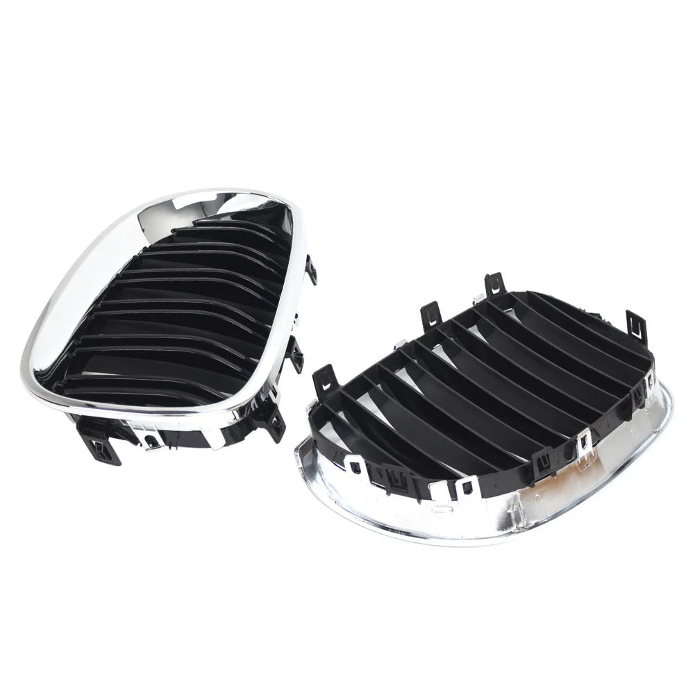 Front Bumper Hood Kidney Grille For BMW 5-Series E60 Sedan E61 Touring 2003-2010