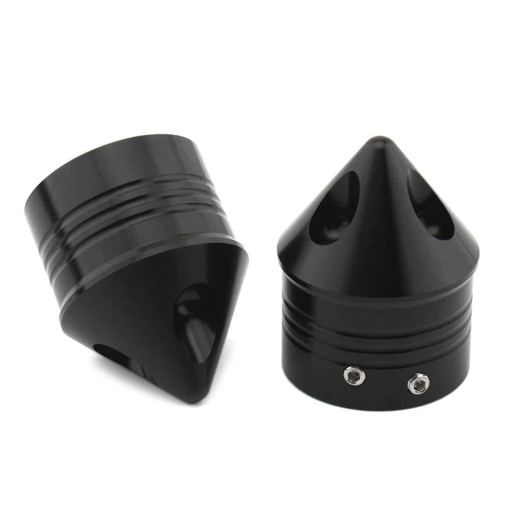Front Wheel Axle Nut Covers Cap For Harley Touring Road Glide Dyna Softail Black